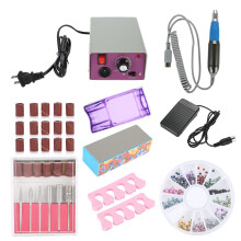 Nail Drill Kit For Manicure Pedicure Plug And Play Setup Multifunctional Use With Included Accessories Long Battery Life And Compact Storage Design