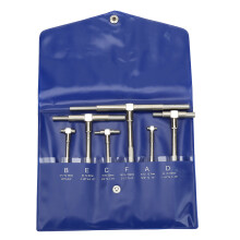 Juego de calibres telescópicos de alta precisión para orificios en T, herramienta de medición de acero inoxidable, resistente al desgaste,