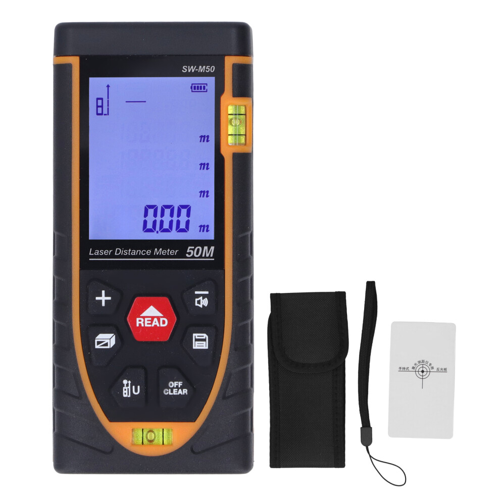 Waterproof And Dustproof Laser Measure, High Accuracy Infrared Distance Meter With Backlit Display Unit Switching And Electronic Angle Measurement, 9479868848887