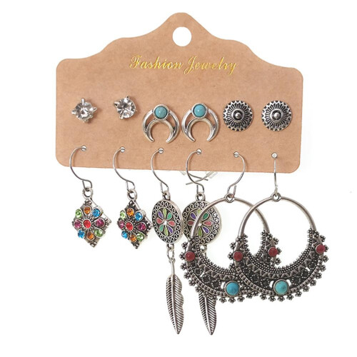 Κομψά Σκουλαρίκια Statement, Boho Filigree Κοσμήματα Tribal Style, Μη Υποαλλεργικά Άνετα
