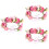 3Pcs Pink Fabric Simulation Rose Hair Ornaments Decorative Accessories 5