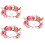3Pcs Pink Fabric Simulation Rose Hair Ornaments Decorative Accessories 6
