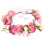 3Pcs Pink Fabric Simulation Rose Hair Ornaments Decorative Accessories 9