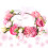 3Pcs Pink Fabric Simulation Rose Hair Ornaments Decorative Accessories 11