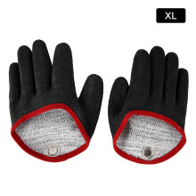 Textured Coating Glove Anti Slip Latex Rubber Hand Coated Cut Resistant Waterproof Lightweight Breathable Lining Puncture Resistant Magnet Release