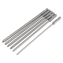 Anti Impact Screwdriver Bit Set Magnetic Cross Head Phillips Head Hex Shank S2Alloy Steel Wear Resistant For Power Tools6PCS