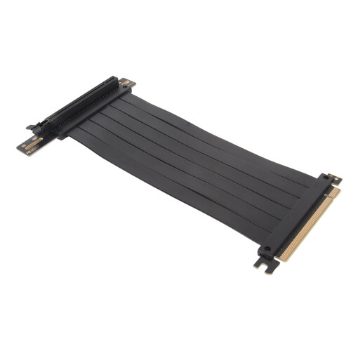 PCIE Riser Cable For Graphics Expansion, Signal Integrity Gold Pin Backward Compatible Flexible Design EMI Shielded Cable Protector For GPU 2