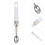 2Pcs Stainless Steel Fruit Scooper Kitchen Gadget White Handle 11