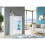 Display Cabinet Arcadia 140cm - White with Gloss Doors and LED Lights 2