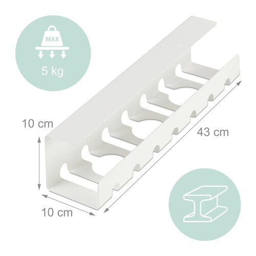 Desk Cable Trays Set - Steel Cable Management for PC/TV 2