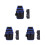 3Pcs Electrician Tool Waist Bag Blue Durable Tool Belt for Drill Bits 10