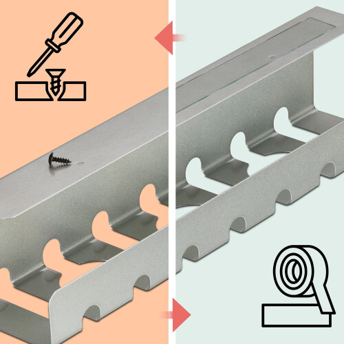 Desk Cable Trays Set, Steel Cable Management for PC/TV 1