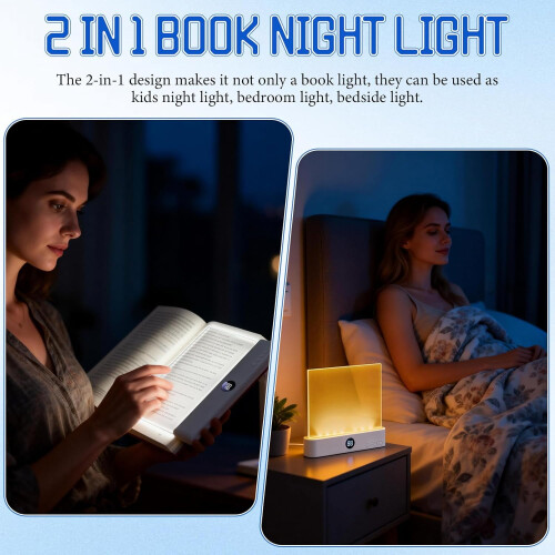 Lampe de lecture LED rechargeable à intensité variable 3 couleurs 2