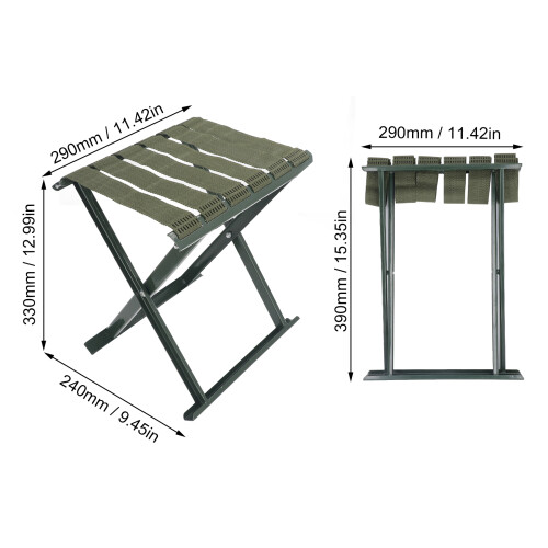 1602-2 TypeA Folding Stool 60 kg Load 132.3 lb 1