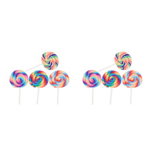 8Pcs Resin Lollipop Decor Fake Candy Props for Home Scene