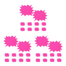 90Pcs Firm Paper Sale Signs Neon Rosy Tags for Shop and Real