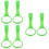 3Pairs Green Pull Up Rings Durable PP Playpen Accessories 1