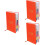 3Pcs Practical Orange Planner Notepad PU Paper 2024 Schedule Organizer 1