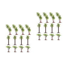 24Pcs Green Resin Mini Coconut Palm Trees for Micro Landscape Dioramas