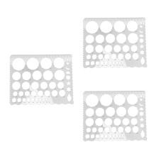 3Pcs Transparent Plastic Quilling Rulers for Paper Crafts DIY Tools