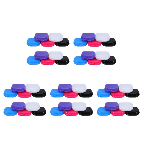 50Pcs Cute Orthodontic Retainer Holder Compact Leakproof Case