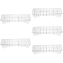 5Pcs Hair Clipper Comb Storage Organizer Transparent Ps Display Tray