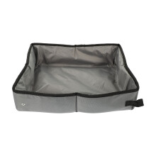2Pcs Foldable Waterproof Cat Litter Box Grey Portable Outdoor Use