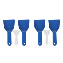 6Pcs Car Ice Scrapers PP Portable Snow Removal Brush Assorted Color