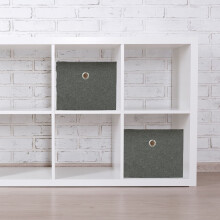 Aufbewahrungsboxen 2er-Set - Mehrfarbige Stoff-Organizer