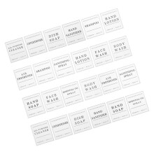 10Sets White PVC Waterproof Essential Oil and Bathroom Bottle Labels