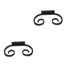 2Sets Black Hanging Wine Glass Rack Nail-Free Wall Mount Goblet Holder