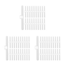 120Pcs White Vertical Blind Hanging Tabs Double Hole Slat Connectors