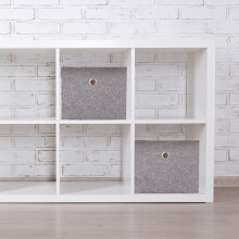 Aufbewahrungsboxen 2er-Set - Mehrfarbige Stoff-Organizer
