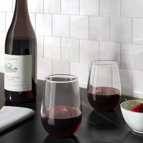 15oz Stemless Hutton Wine Glass - Threshold 1