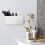 White Adhesive Bathroom Cosmetics Organizer, 4 Compartments 1