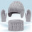 Conjunto infantil de inverno com gorro, cachecol e luvas forradas e quentinhas (3 peças). 2