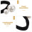 Gomas elásticas negras para el cabello, elegantes, 3 piezas 6