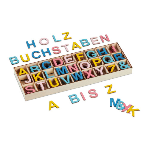 Holz-Bastelbuchstaben-Set, 324-teilig