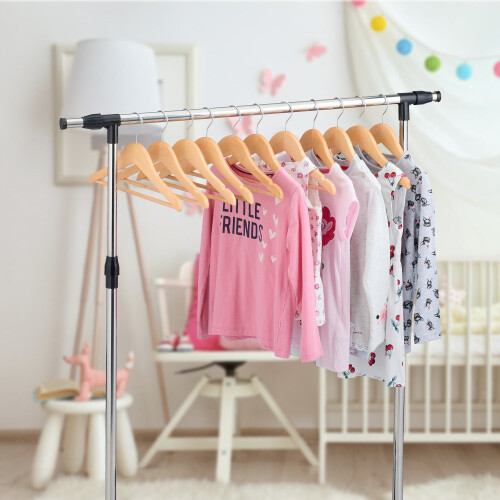 Kinderkleiderbügel aus Holz, 20er-Set, rutschfest
