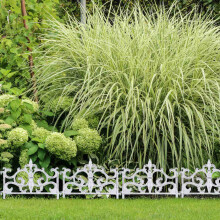 Vintage Gartenbeetzaun, 10 Gusseisenplatten