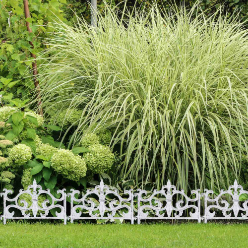 Vintage Gartenbeetzaun, 10 Gusseisenplatten