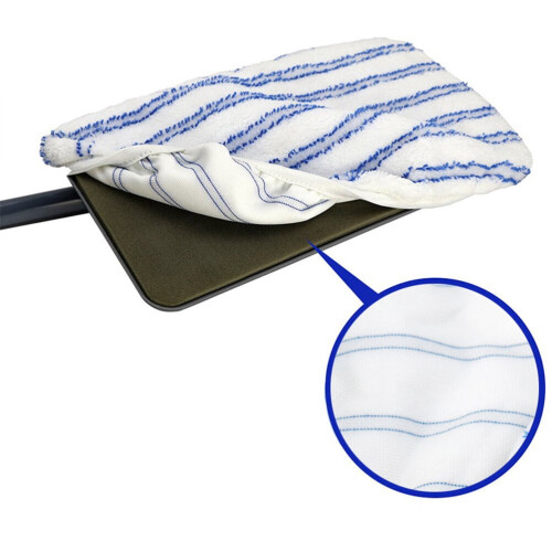 Microfiber Steam Mop Cloth Pad Washable Blue White Stripe 2