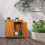 Wooden Potting Bench with Cupboard and Pewter Top 1