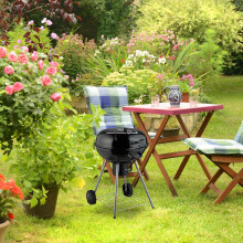 XXL Kettle BBQ Grill with Wheels, Large Cooking Surface