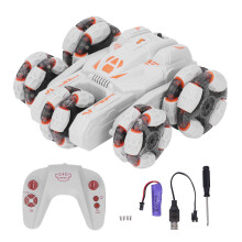 Coche RC todoterreno con ruedas giratorias de doble cara, vehículo RC acrobático con rotación de 360 y soporte para control por gestos, coche