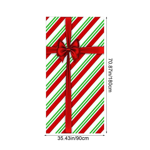 Capa de porta com laço vermelho para decoração de Dia dos Namorados, 180 x 89 cm (71 x 35 polegadas) 2