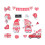 Valentine's Day Fridge Sticker Waterproof Pink 15 cm 3