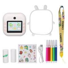 Kids Instant Print Camera With HD Video Recording Kids Digital Camera Adjustable Print Density Fun Photo Frames Puzzle Games Timed Photo Taking Loop
