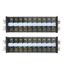 Barrier Terminal Strip For Dual Row Screw Terminal With Removable Clear Plastic Insulating Cover Keep Wire Neat And Clearly Visible In Industrial And