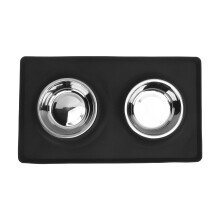 Dual Bowl Dog Feeder With Anti Overflow Trough Ergonomic Design And Adjustable Heights For Clean And Healthy Eating Experience For Dogs Of All Sizes